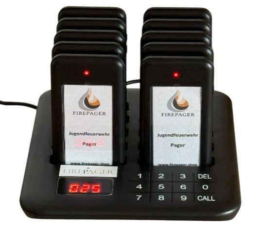 FirePager Komplettset –  Jugendfeuerwehr Pager zur Miete inkl. Ladestation