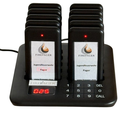 FirePager Komplettset –  Jugendfeuerwehr Pager zur Miete inkl. Ladestation